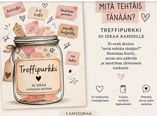 Treffipurkki- 50 ideaa kahdelle